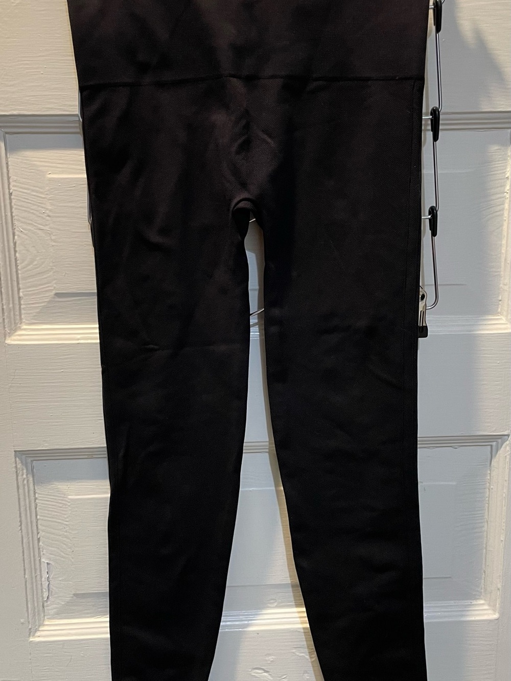 SPANX Black Look At Me Now Seamless Leggings, Size Large
